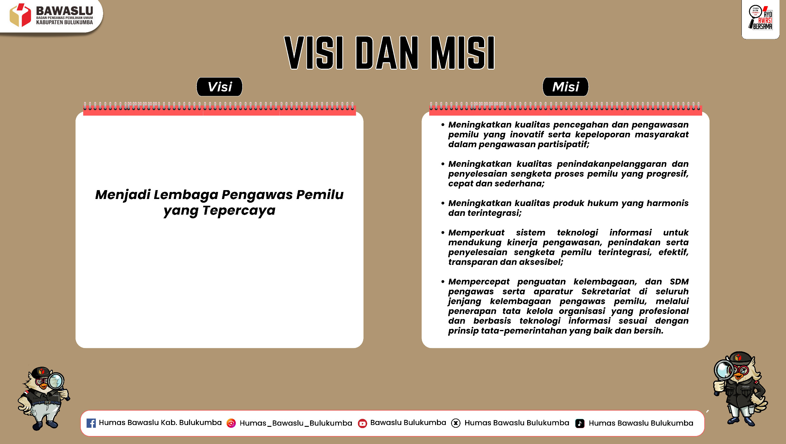 Visi dan Misi Bawaslu