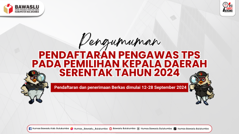 Pengumuman Pendaftaran Pengawas TPS