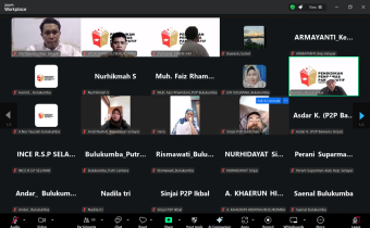 Peserta Program Pendidikan Pengawas Partisipatif (P2P) daring Bawaslu Kabupaten Bulukumba